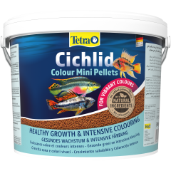 Tetra Cichlid Colour Mini Pellets Корм, усиливающий окраску, для цихлид, мульти шарики, 10 л