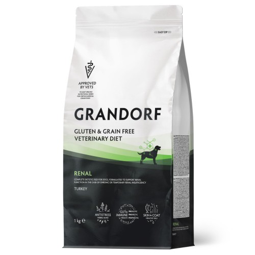 Grandorf Veterinary Diet Dog Renal сухой диетический корм для собак при хронической болезни почек, 1 кг